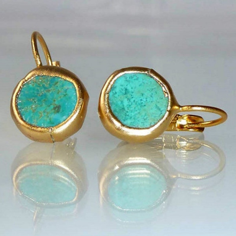 Ethnic Fashion India - Pendientes colgantes de piedra de resina