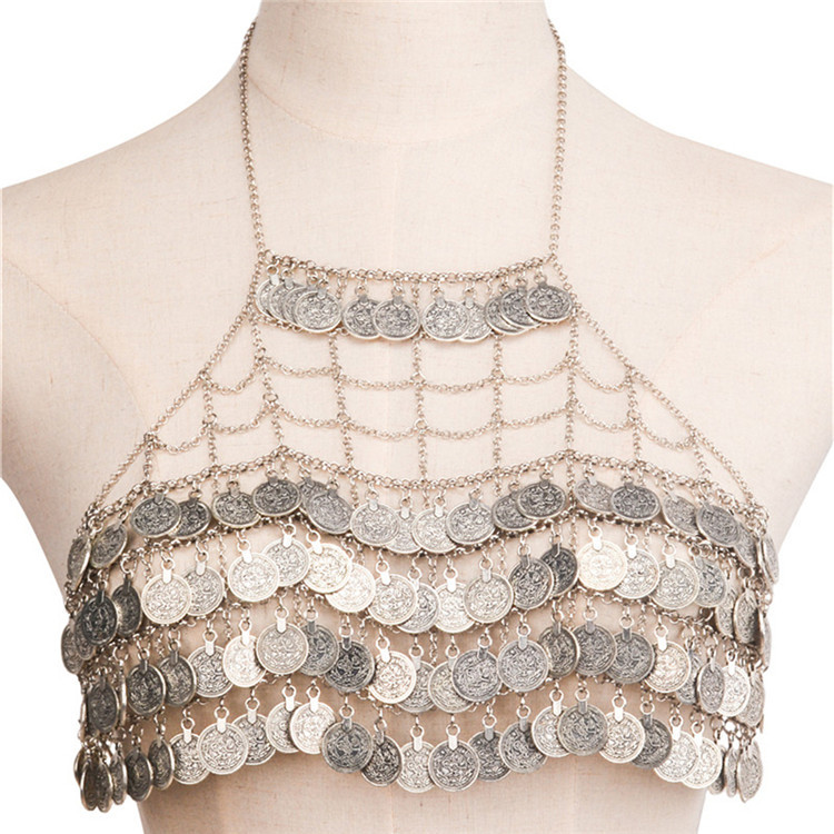 Ethnic Fashion Co In - Cadena de sujetador Sexy con borla