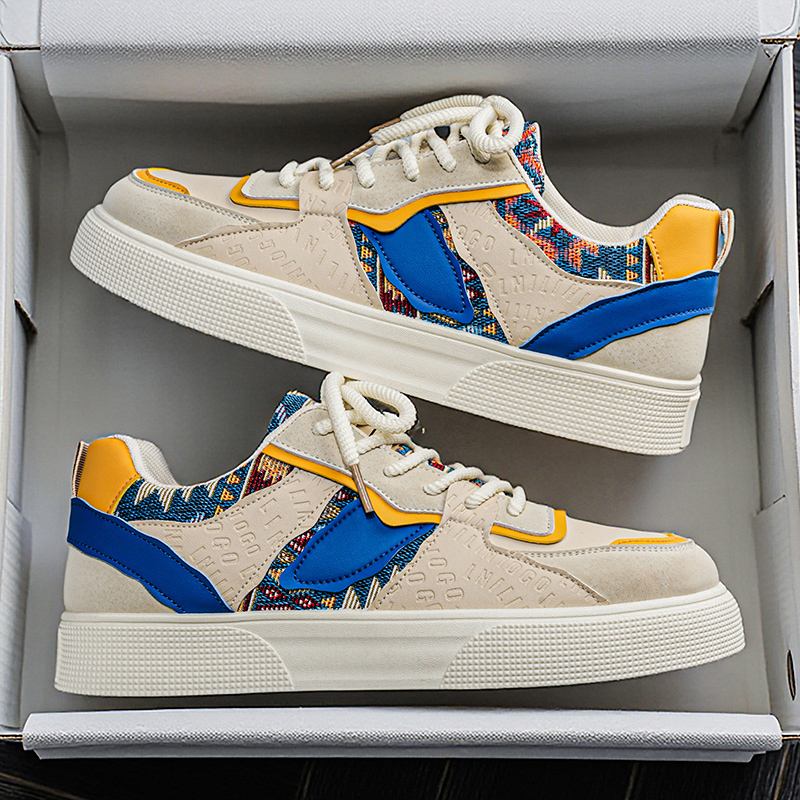 Ethnic Modern Fashion - Zapatillas Deportivas de Plataforma con Parches