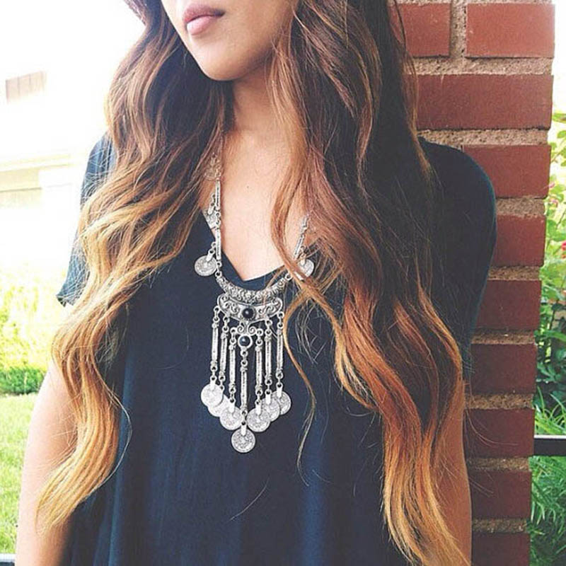 LOVBEAFAS-collar largo con bor - Ethnic Fashion Co In reseña y precio