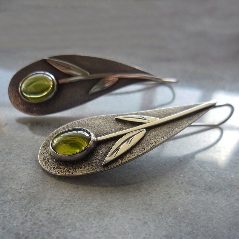 Pendientes de piedra de resina - Ethnic Fashion India reseña y precio