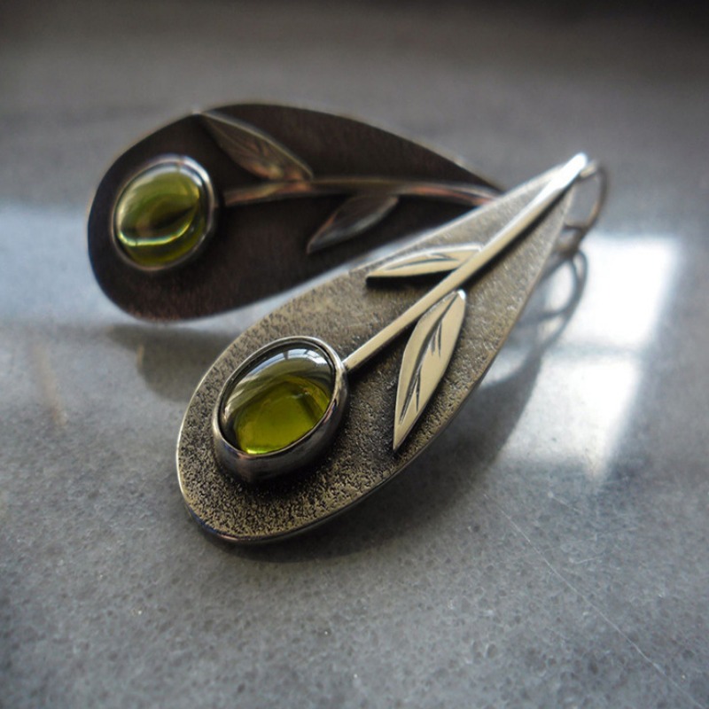 Pendientes de piedra de resina - Ethnic Fashion India reseña y precio