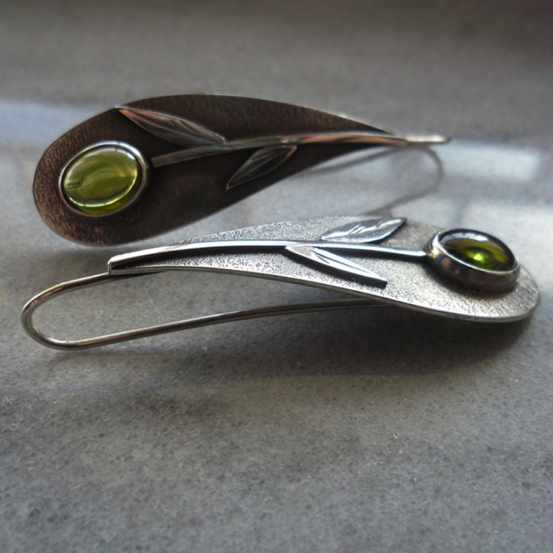 Pendientes de piedra de resina - Ethnic Fashion India reseña y precio