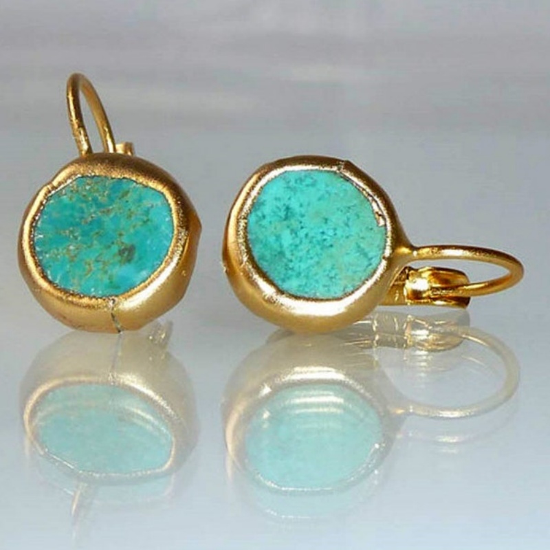 Pendientes colgantes de piedra - Ethnic Fashion India reseña y precio
