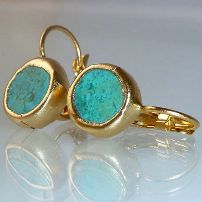Pendientes colgantes de piedra - Ethnic Fashion India reseña y precio